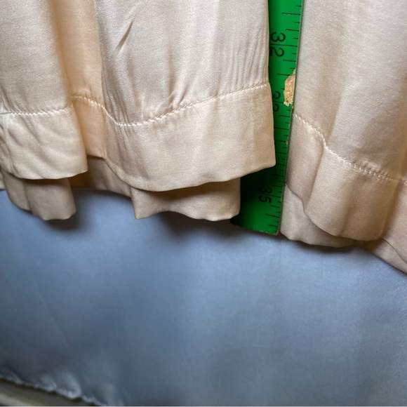 Pietronilla Elegant Peach and Cream Dress Maxi Dress w Sash sz L - Picture 12 of 14